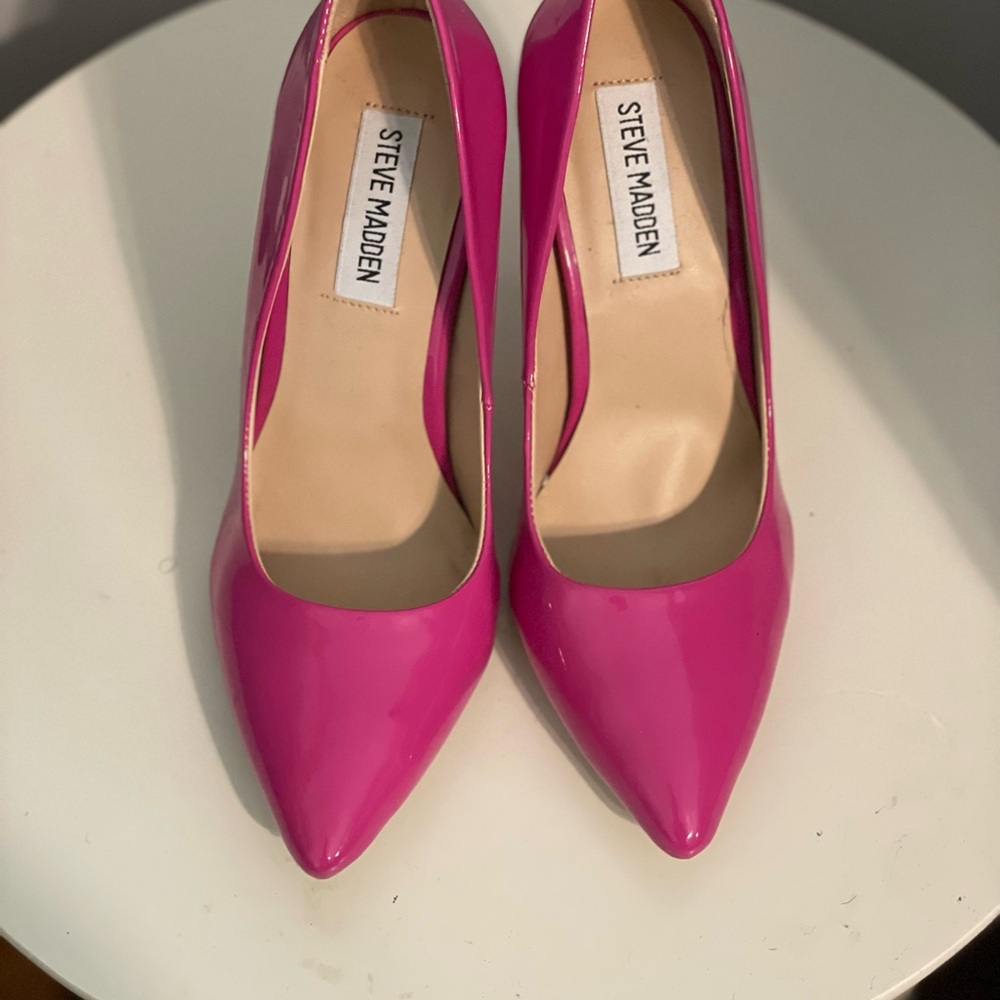 Steve Madden Patent Leather Pumps. Pink, Size 6.5. Worn only once.